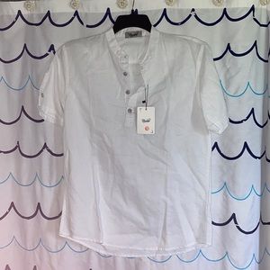 Reverb white ButtonShort Sleeve Shirt NWT